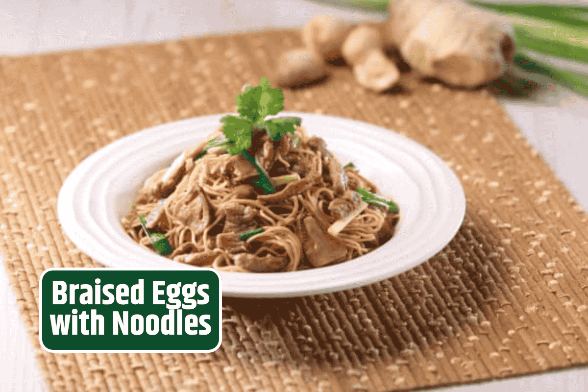 Braised Eggs with Noodles – A Quick, Savory, One-Pan Meal