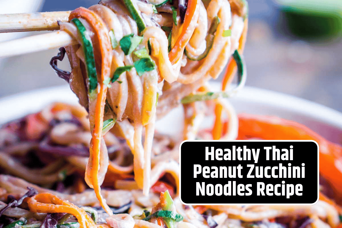 Healthy Thai Peanut Zucchini Noodles Recipe