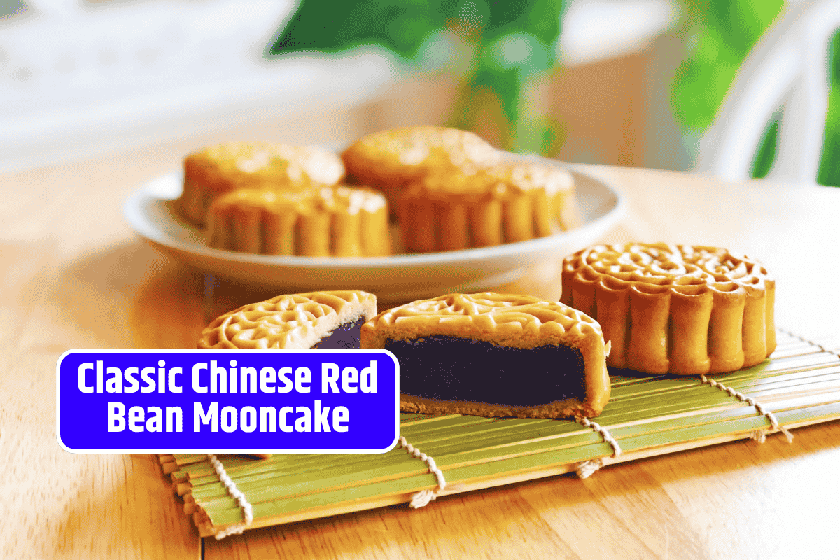 Classic Chinese Red Bean Mooncake